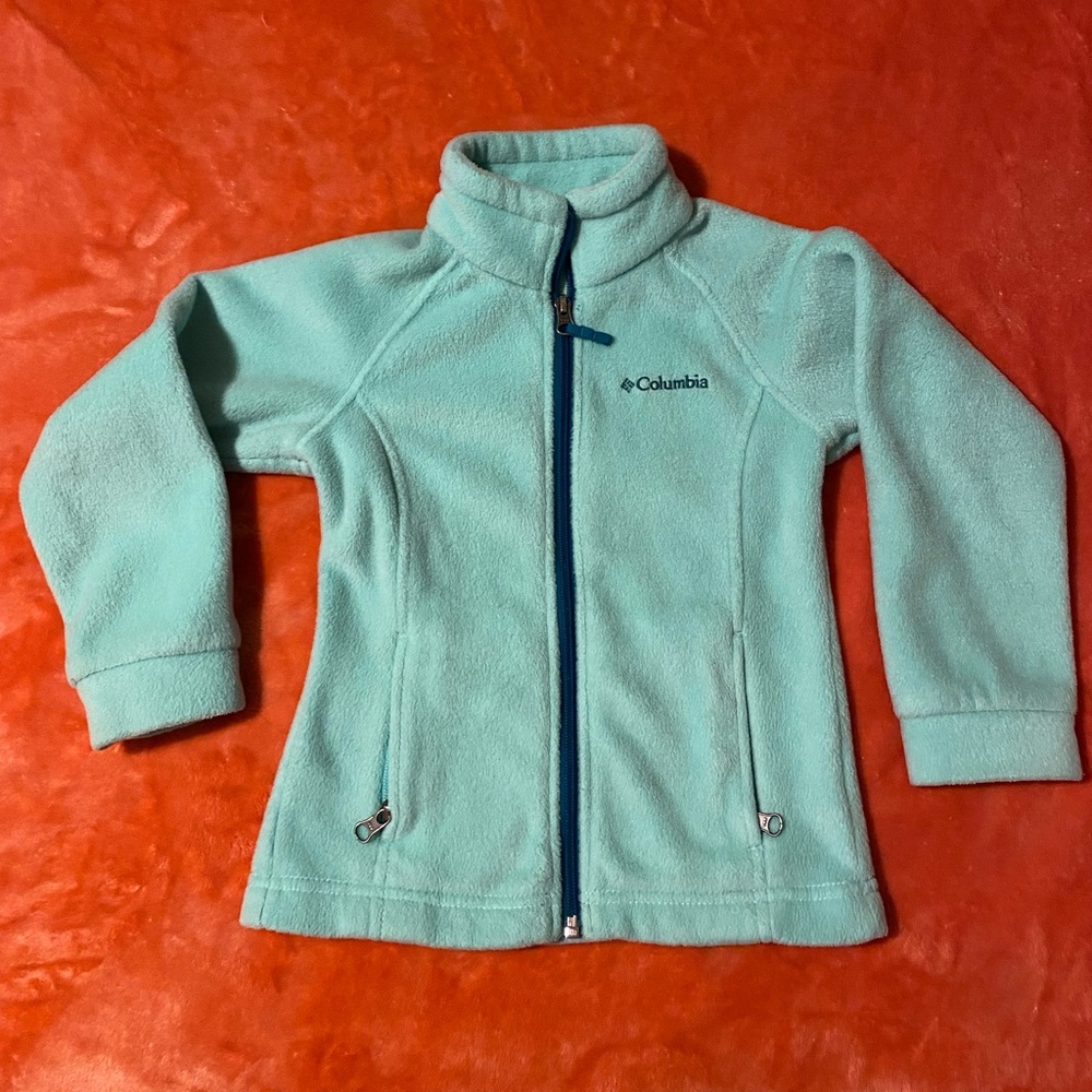 Colombia Fleece Girls Jacket Sea Foam Green Size XXS 4-5
